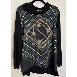 Zenergy Chicos 3 US XL Blouse Top Terri Status Print Long Sleeve Alpine‎ Green